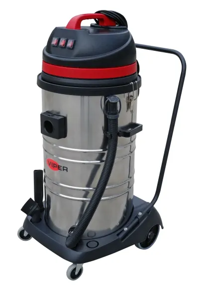 ASPIRADORA INDUSTRIAL DE POLVO Y AGUA VIPER LSU395 3000W 95L ACERO INOXIDABLE