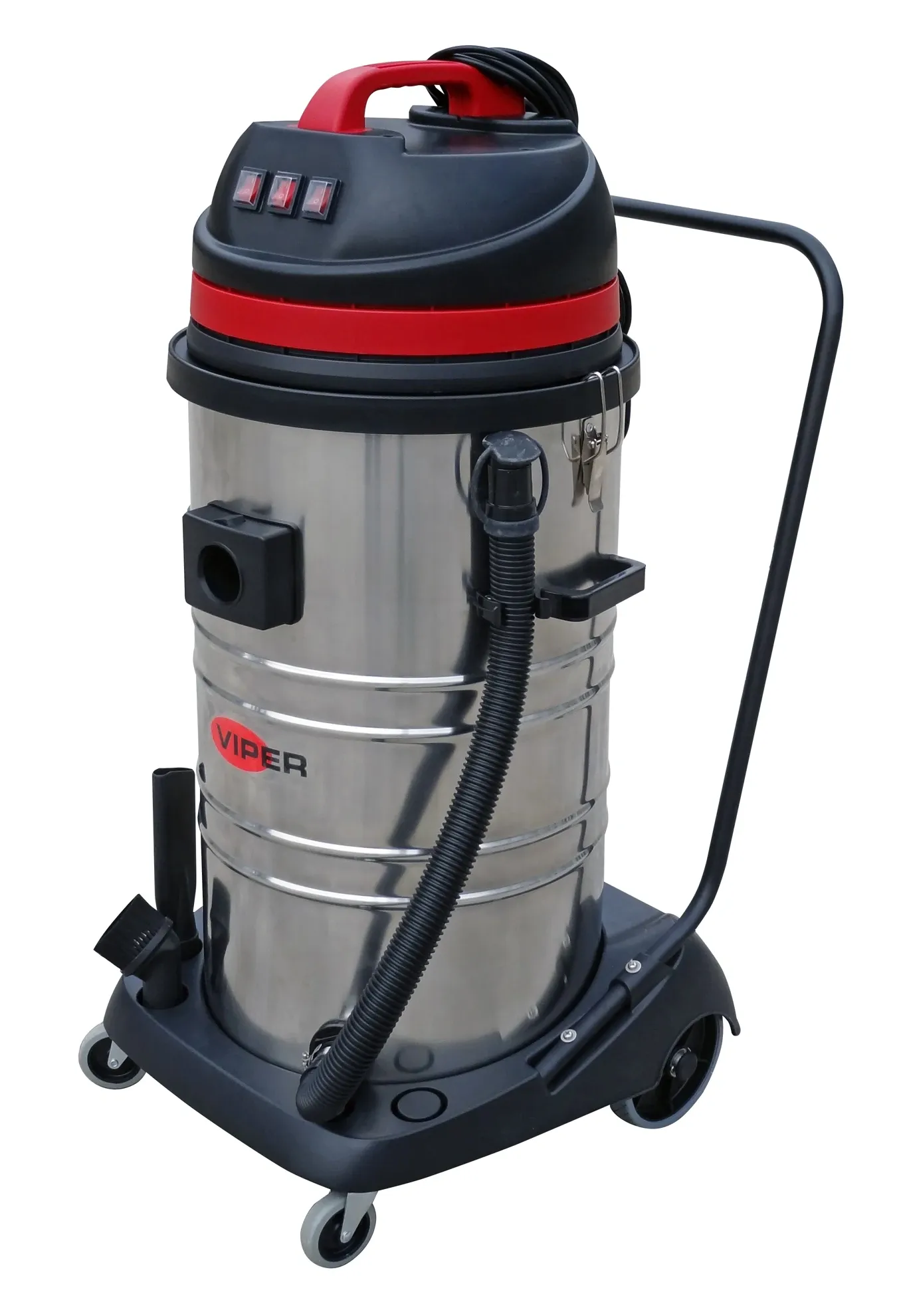 ASPIRADORA INDUSTRIAL DE POLVO Y AGUA VIPER LSU395 3000W 95L ACERO INOXIDABLE