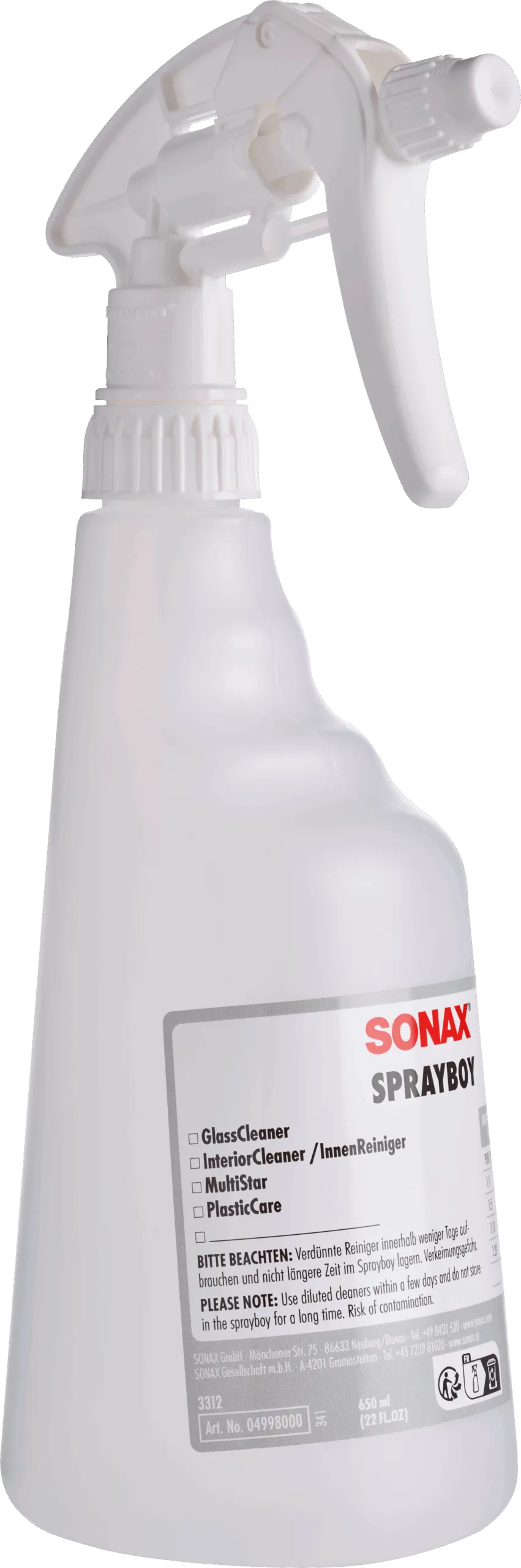 BOTELLA PULVERIZADORA SONAX SPRAYBOY
