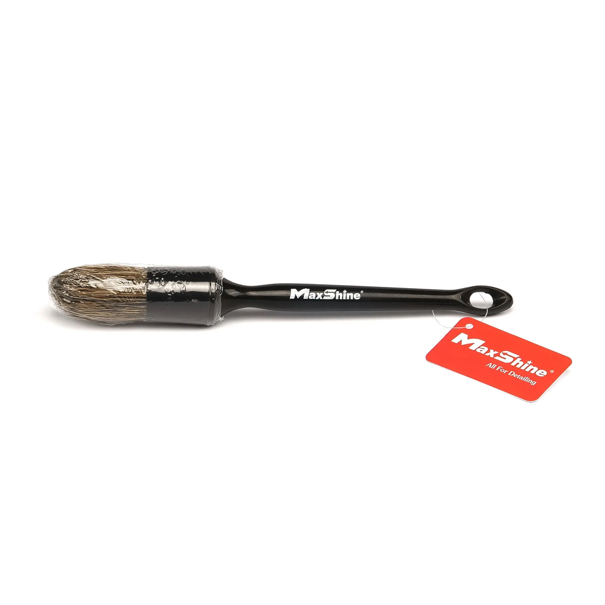 BROCHA PREMIUM DE PRECISÓN DE PELO DE JABALI MANGO NEGRO MAXSHINE