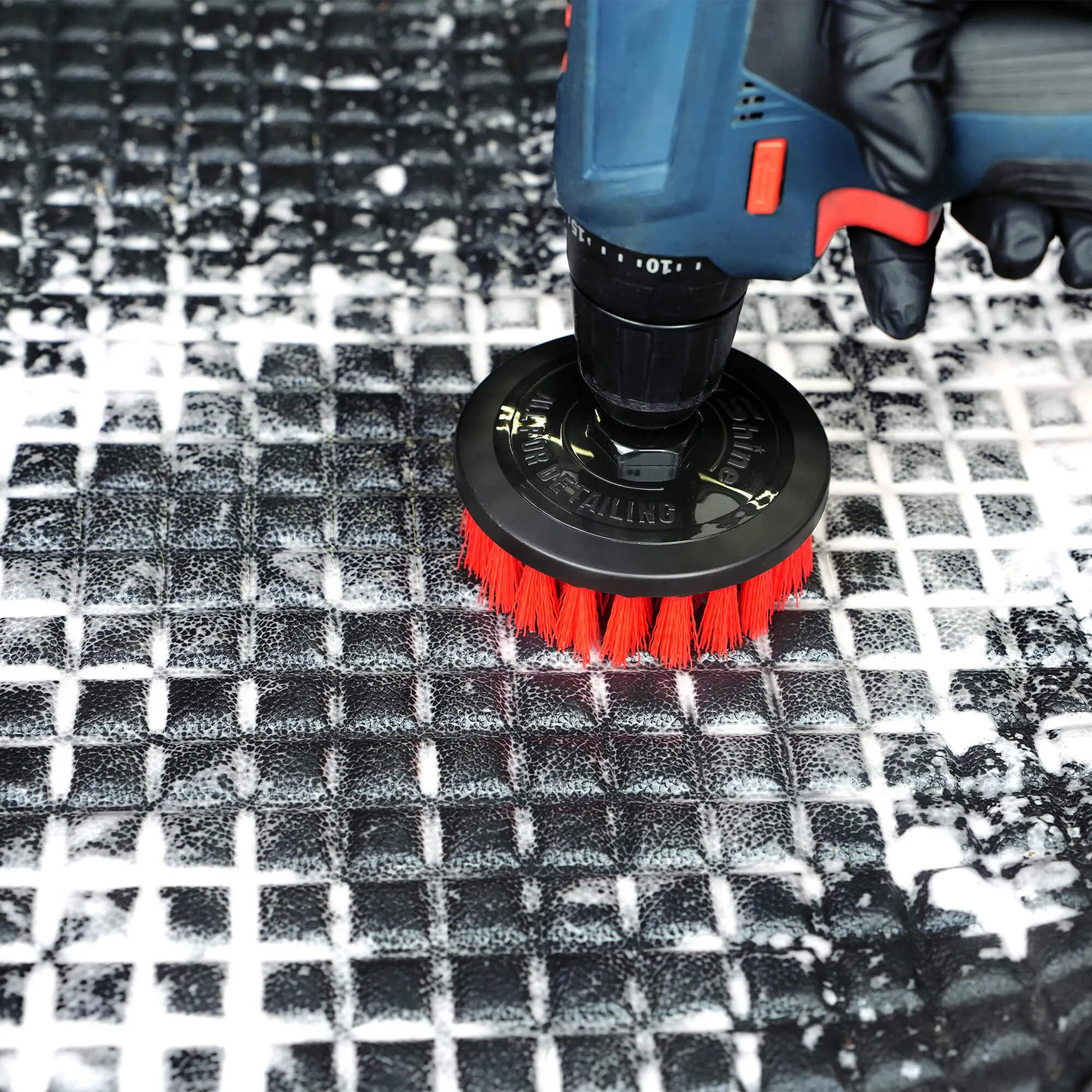 CEPILLO PARA TALADRO LIMPIA ALFOMBRAS MAXSHINE CERDAS RIGIDAS
