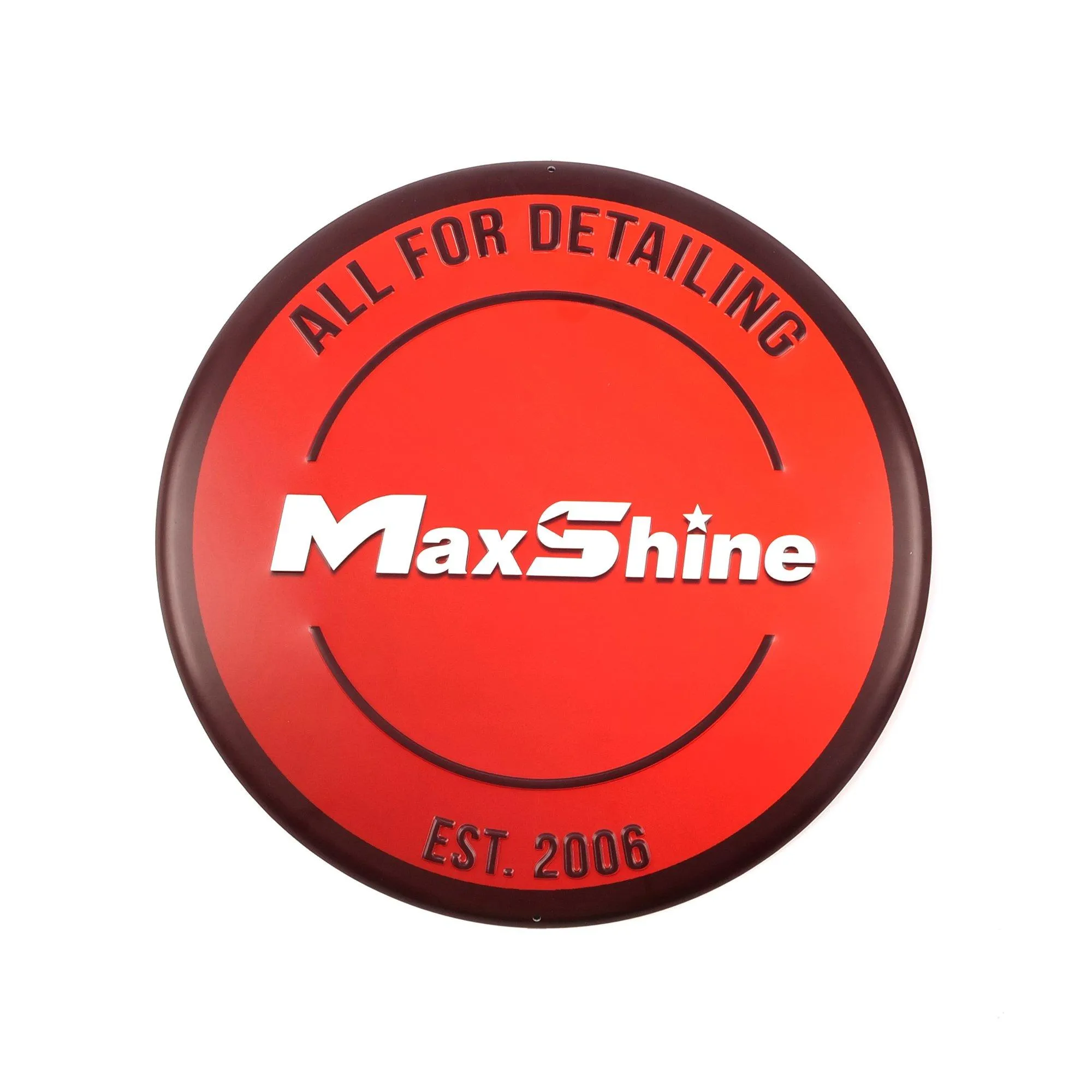 EMBLEMA CIRCULAR PARA GARAGE CON LOGO MAXSHINE