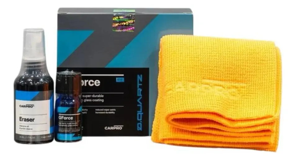 KIT RECUBRIMIENTO HIDRORREPELENTE PARA VIDRIOS CARPRO DQUARTZ G-FORCE
