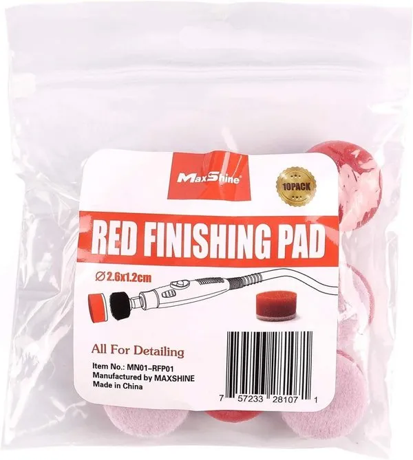 MINI PAD NANO DE ESPUMA MAXSHINE ROJO ACABADO