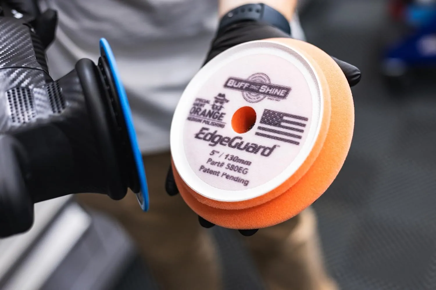 PAD DE ESPUMA BUFF AND SHINE EDGE GUARD NARANJA REFINADO MEDIO