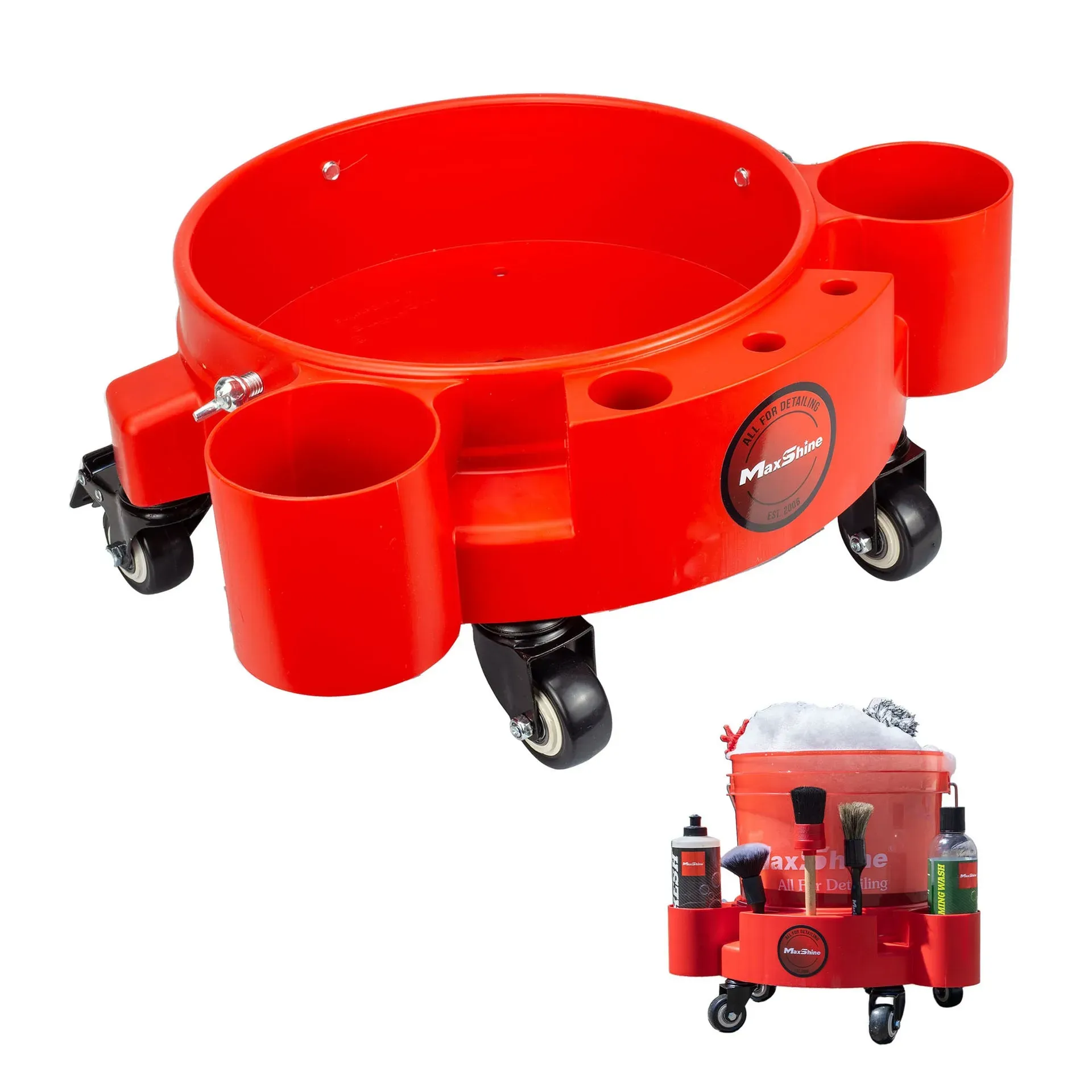 SOPORTE PORTABALDE CON RUEDAS PARA DETAILING MAXSHINE